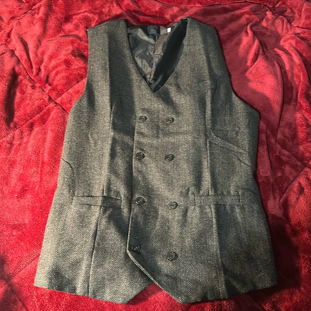 Herringbone Vest Grey